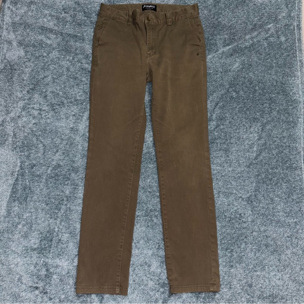 Altamont A/969 Straight Slim Skateboarding Pants in Olive Men’s Size 34 x 32